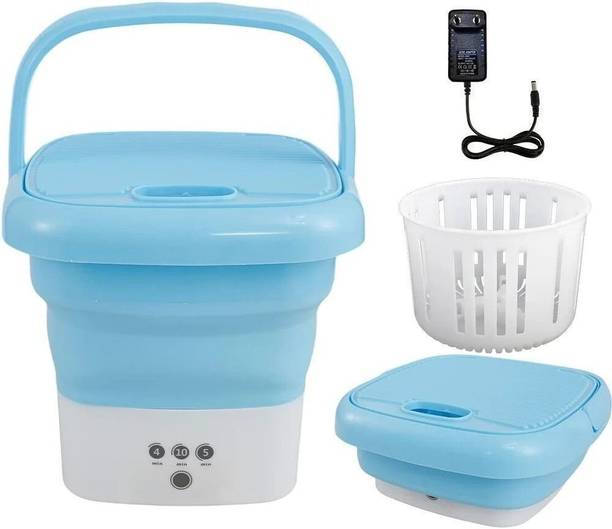 Anshi Portable Washing Machine, Automatic Mini Foldable Bucket Washer Washing Machine Door Hinge