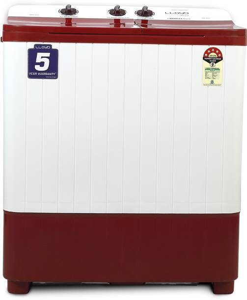 Lloyd by Havells 6.5 kg 1300 RPM, 2 Wash Programs, Magic Filter Semi Automatic Top Load Washing Machine Red