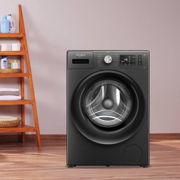 Whirlpool 7 kg 5 Star Inverter 100+ Tough Stains, Steam Technology, Fully Automatic Front Load Washing Machine with In-built Heater Grey