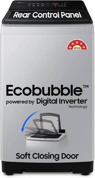 Samsung 8 kg 5 star, Ecobubble, Soft Closing Door, Digital Inverter Fully Automatic Top Load Washing Machine Grey