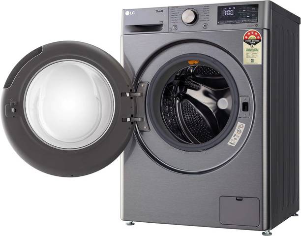 LG 11 kg with Steam,Wi-Fi Enabled Fully Automatic Front Load Washing Machine with In-built Heater Silver  (FHP1411Z9P)