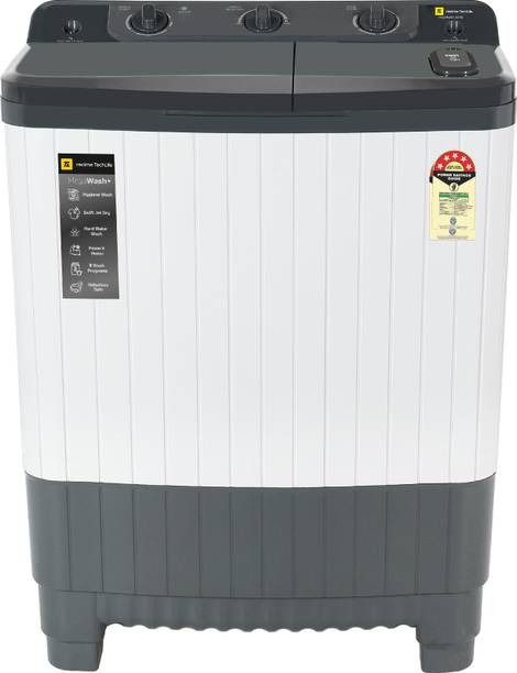 realme TechLife 8 kg Semi Automatic Top Load Washing Machine Grey, White