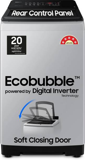 Samsung 8 kg 5 star, Ecobubble, Digital Inverter, Fully Automatic Top Load Washing Machine Grey