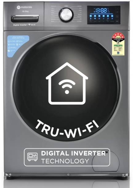 Motorola 10.5 kg 5 Star Smart Wi-Fi Enabled Inverter Technology Fully Automatic Front Load with In-built Heater Grey