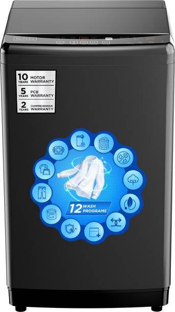 BLACK+DECKER 7 kg Fully Automatic Top Load Washing Machine with In-built Heater Black