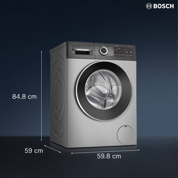 BOSCH 9 kg Fully Automatic Front Load Washing Machine with In-built Heater Silver