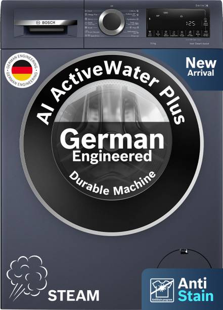 BOSCH 10 kg Fully Automatic Front Load Washing Machine Black, Grey