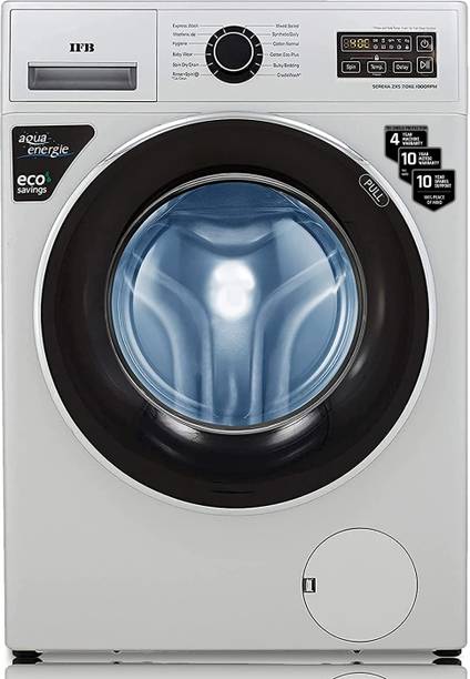 IFB 7 kg 5 Star 3D Wash Technology, Aqua Energie, In-built heater Fully Automatic Front Load Washing Machine with In-built Heater Silver
