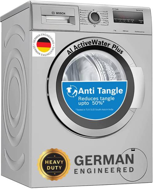 BOSCH 7 kg Fully Automatic Front Load Washing Machine with In-built Heater Silver
