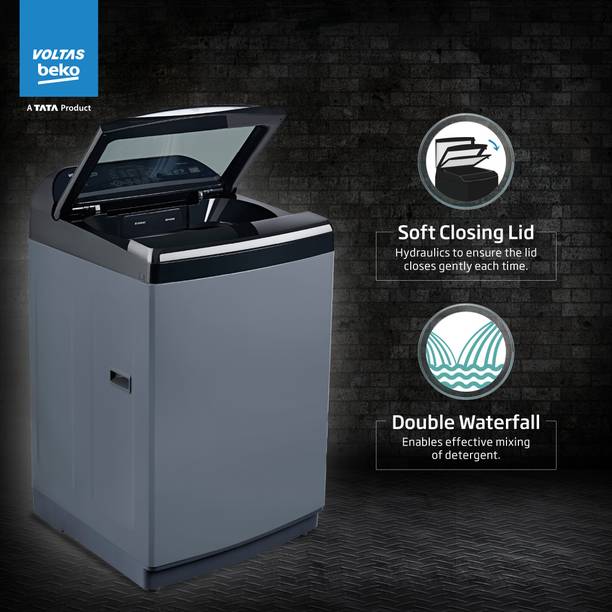 Voltas Beko 8 kg Fully Automatic Top Load Washing Machine Grey