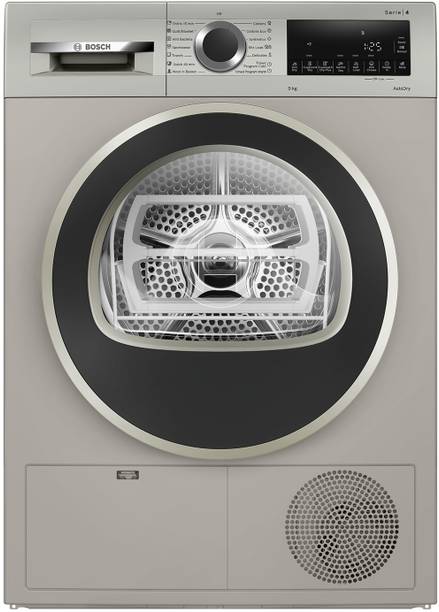 BOSCH 9 kg Dryer with In-built Heater Grey