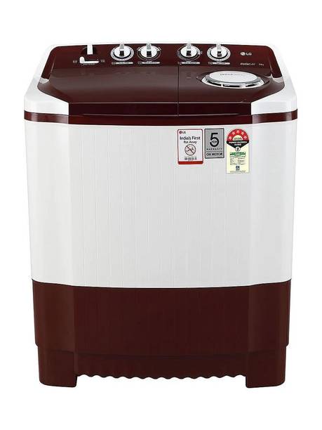 LG 7 kg Semi Automatic Top Load Washing Machine Maroon, White