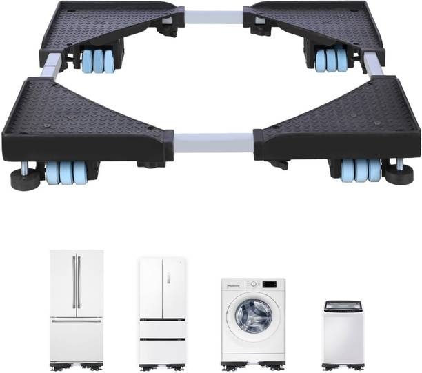 सरचेस Heavy Duty Adjustable 24 Wheels Trolley Stand for Washing Machine, Refrigerator, Water Cooler, and Air Cooler - Sturdy Movable Base with Lockable Wheels, Anti-Vibration Pads, and Rustproof Finish वाशिंग मशीन ट्रॉली