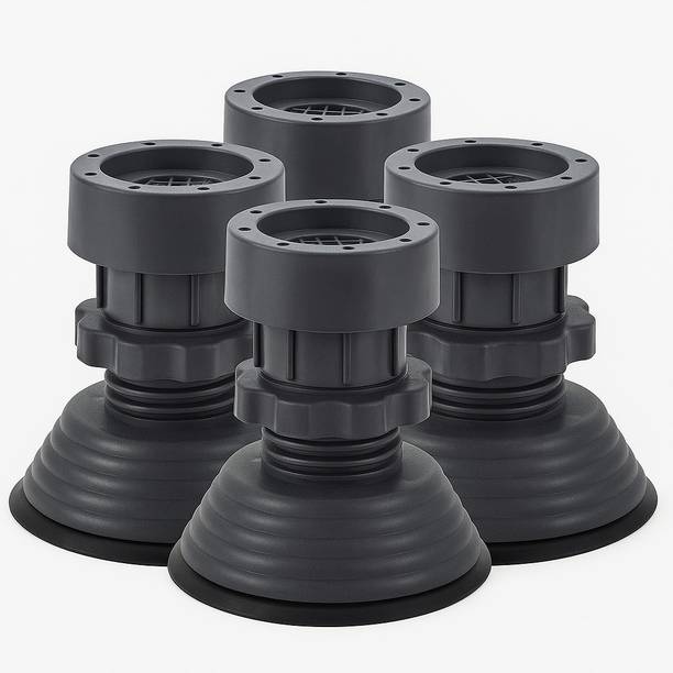 डलुसी Adjustable Washing Machine & Refrigerator Stand – Anti-Vibration Pads with Non-Slip Feet (4 Pcs) वाशिंग मशीन ट्रॉली