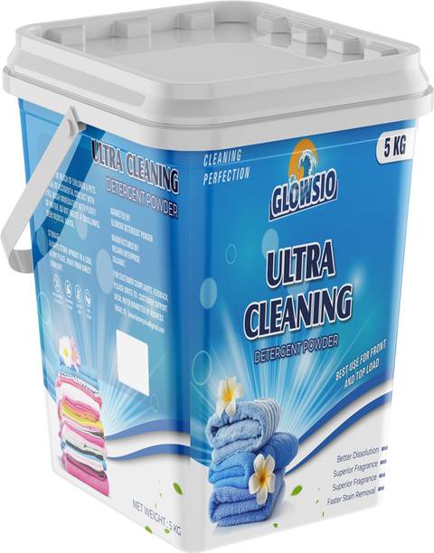 GLOWSIO ULTRA-CLEANER Detergent Powder 5 Kg | Dissolves Easily, Colour Safe Dete