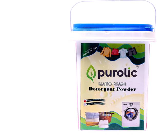 Purolic Matic Wash Fabric Detergent Powder (4 KG) Detergent Powder (FRESH LOWENDER)