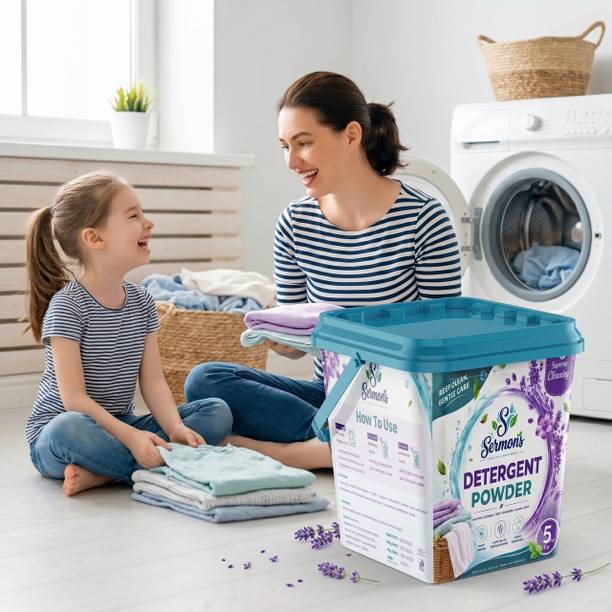 Sermons Detergent Powder 5 KG Bucket Detergent Powder (FRESH FLORAL)
