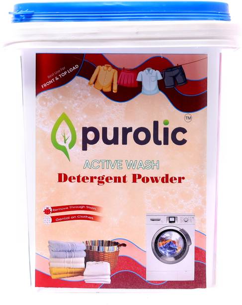 Purolic Quick Wash Tough Satin Removal Detergent Powder 3 kg Detergent Powder (FRESH)