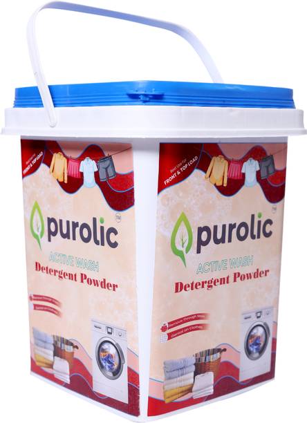 Purolic Active wash Matic Top Load Front load Detergent Powder Detergent Powder 4 kg Detergent Powder (FRESH LOWENDER)