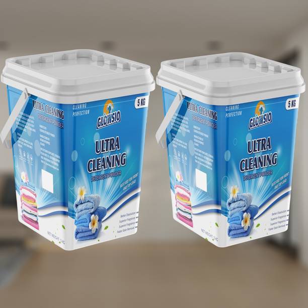 GLOWSIO ULTRA_CLEANING Detergent Powder 5+5 | Dissolves Easily, Color Safe Deter