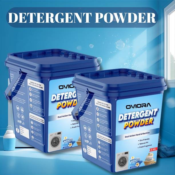OVIORA Detergent Powder 10 Kg Bright Clothes Gentle On Fabric Tough Stains Detergent Powder (Fresh)