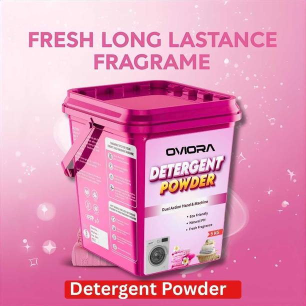 OVIORA Detergent Powder 5KG Effective On Oil Dirt Sweat And Grease Stains Detergent Powder (Fresh)