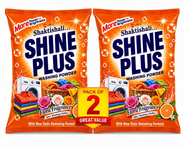 Orveen Shine Plus Washing Powder 10 kg | for Top & Front Load | Advanced Stain Remover Detergent Powder (Active Fresh)