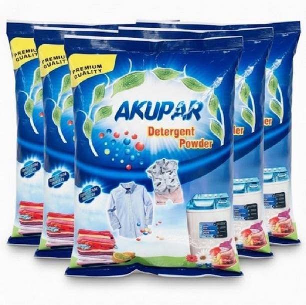 AKUPAR Premium Quality Detergent Powder for Tough Stain- Removal 5KG Detergent Powder (Rose)