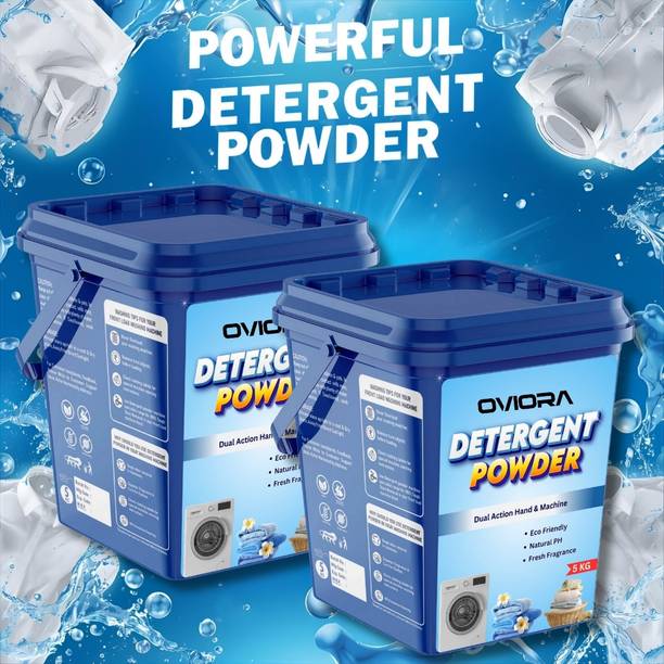 OVIORA Detergent Powder 10 Kg Gentle Laundry Cleaning Bright Whites Fresh Touch Detergent Powder (Fresh)