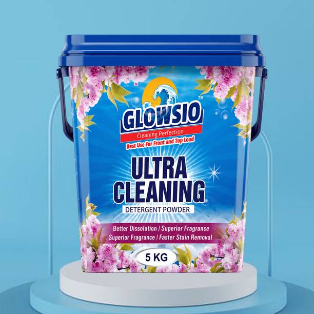 GLOWSIO Ultra Cleanig_5kg~Detergent Powder -Color Safe | Disolve Essily Detergen