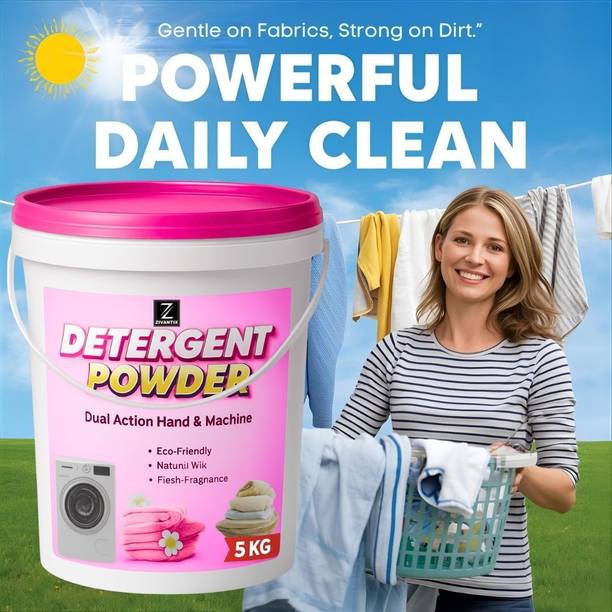 ZIVANTIX Detergent Powder 5 KG Daily Fresh Linen Aroma Detergent Powder (Fresh)