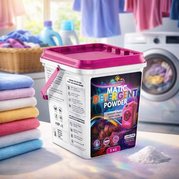 KYARA DREAMS Detergent Powder 5Kg Matic Wash, Dirt & Stain Remover, Clean Clothes Detergent Powder (Fresh)