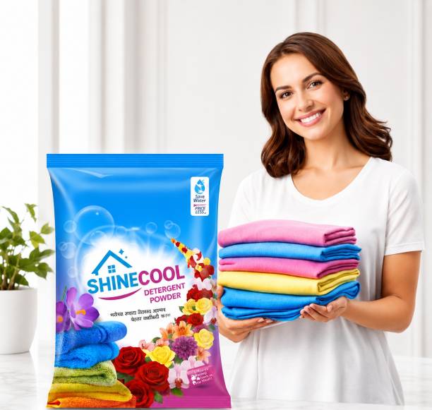 SHINECOOL All clothes cleaning washing machine detergent powder Detergent Powder (Rose)