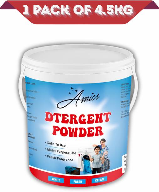 Amics Bright Wash Detergent Powder 4.5 kg Fresh Clean Formula Detergent Powder (Fresh)