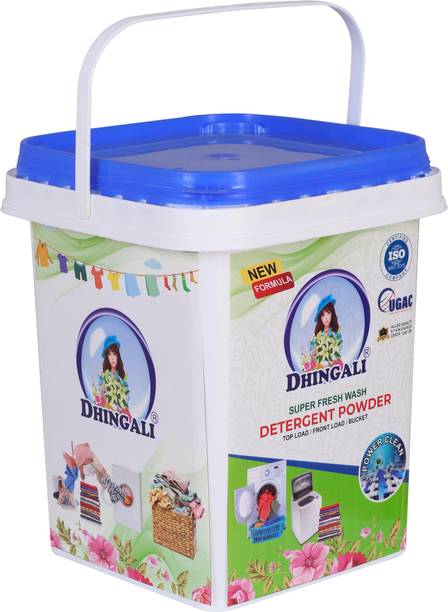 DHINGALI DETERGENT POWDER SUPER FRESH WASH FOR WASHING MACHINE POWDER 4KG Detergent Powder (FRESH LOWENDER)