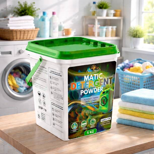 KYARA DREAMS Detergent Powder 5Kg Matic Wash, Tough Dirt Cleaner, Fresh Laundry Care Detergent Powder (Fresh)