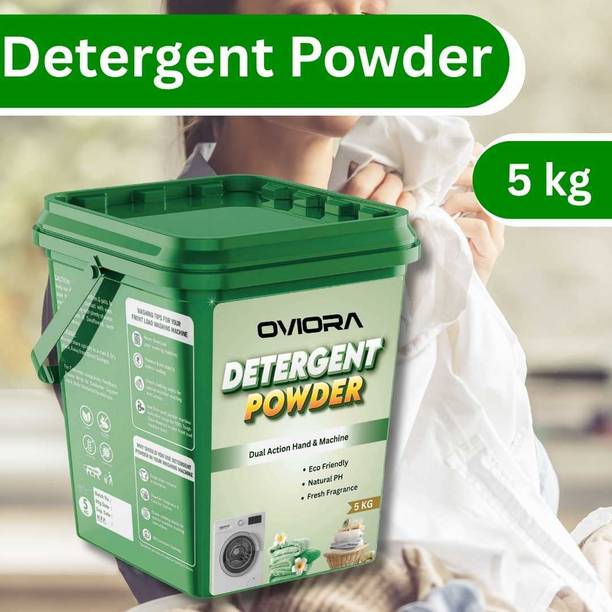 OVIORA Detergent Powder 5KG Extra Power Formula Removes Oil Dirt Sweat Easily Detergent Powder (Fresh)