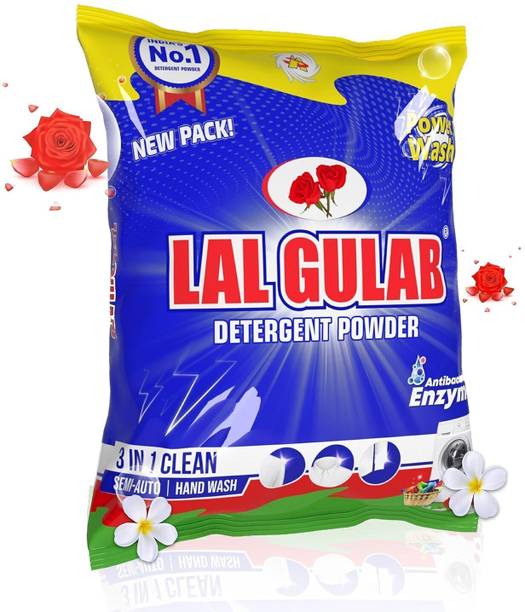 lalgulab Double Power Top Load Washing Powder 4KG (16KG Free) 20KG (Aqua Fresh) Detergent Powder (Aqua Fresh)