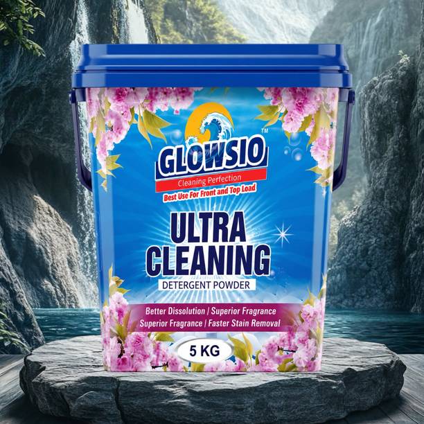 GLOWSIO NEW|ULTRA-CLEAN_Detergent Powder 5kg | Dissolves Easily, Preserve Fabric