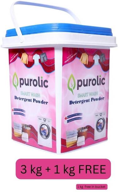 Purolic Complete Detergent Powder 3 kg + 1kg free Detergent Powder (FRESH LOWENDER)