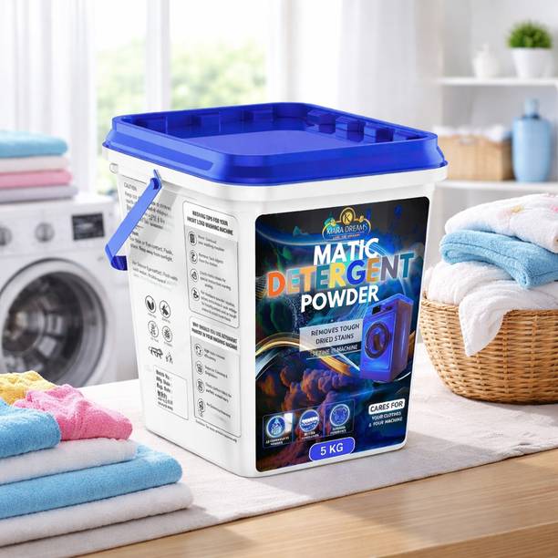 KYARA DREAMS Detergent Powder 5Kg Fast Dissolve, Machine Wash, Tough Stain Cleaner Detergent Powder (Fresh)