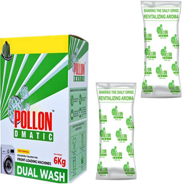 Pollon WHITE Detergent Powder - 6 Kg with Spoon Cloth Cleaner Powder Detergent Powder (NA)