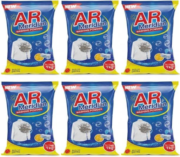 AR Meridian WASHING POWDER - 6 KG Detergent Powder (Lemon/Floral/Aroma)