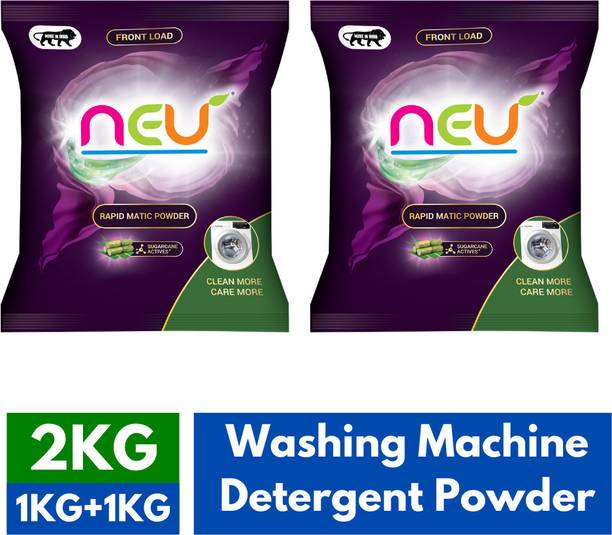 NEU Matic Front Load detergent powder 2KG | Front load matic washing powder 1KG+1KG Detergent Powder 2 kg
