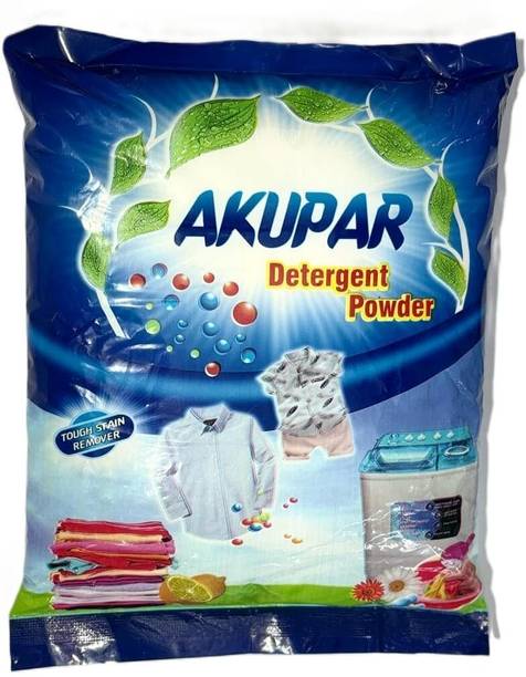 AKUPAR Premium Quality Detergent Powder for Tough Stain- Removal 1KG Detergent Powder (Rose)