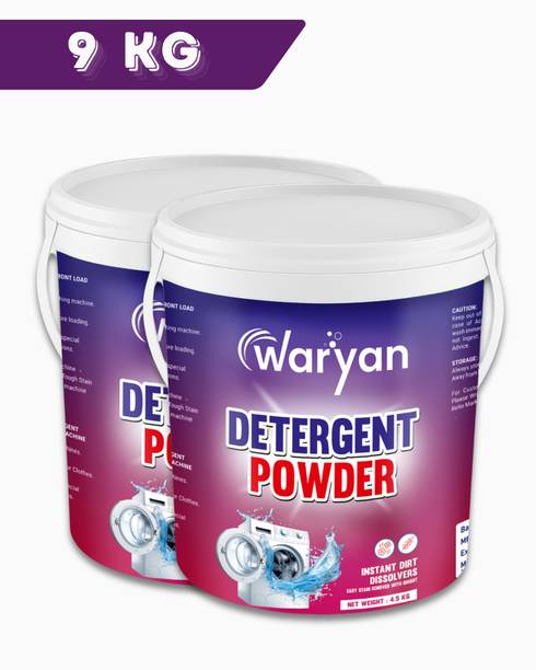 WARYAN Smart Bright Laundry Detergent Powder 9 kg Powerful Wash Care Detergent Powder (Fresh)