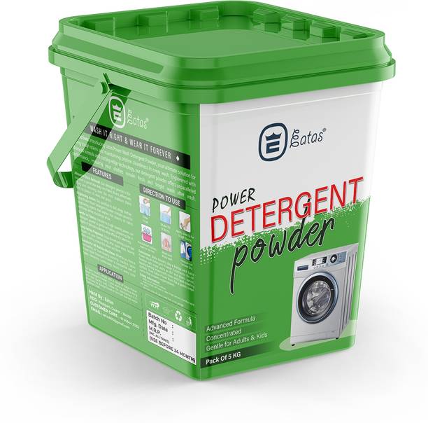EATAS POWER WASH Bright & Fresh Matic Front/Top Load Detergent Powder (5 kg) Det