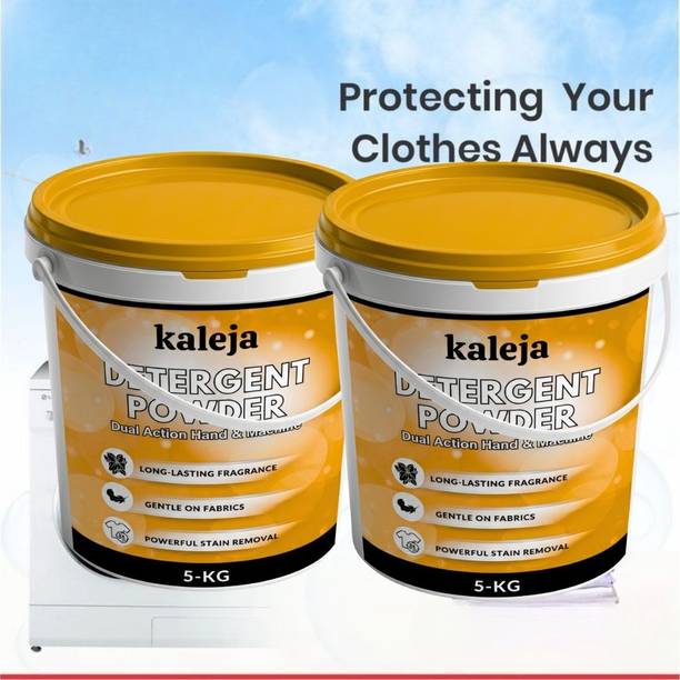 kaleja Detergent Powder 10 KG Tough Stain Removal Front/Top Load Detergent Powder (Fresh)