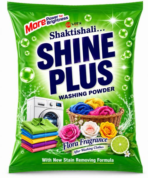 Orveen Shine Plus Washing Powder 5 kg | for Top & Front Load | New & Improved Laundry Detergent Powder (Active Fresh)