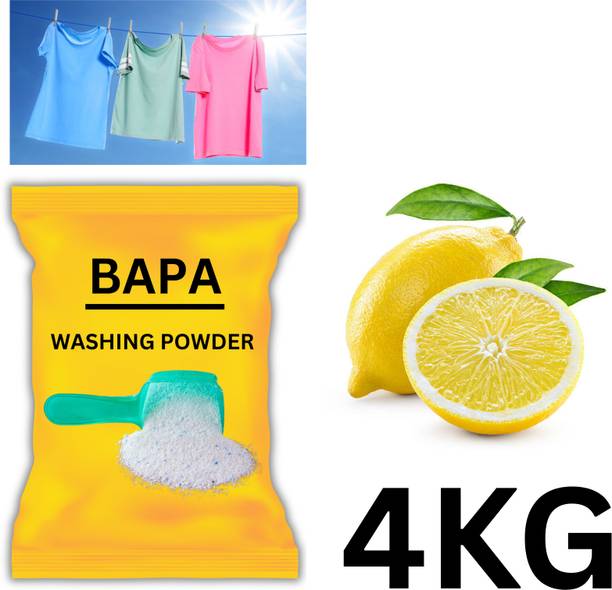 BAPA Trade 4KG washing powder (UF) Brightness Detergent Powder (LEMON)
